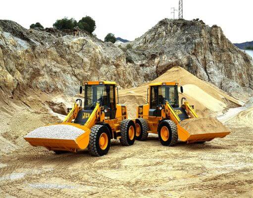 Two JCB compact loaders